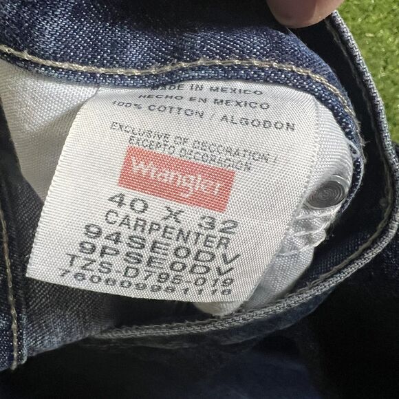 Wrangler Carpenter Jeans Mens 40x32 Relaxed Fit Workwear Utility Pants Denim - Picture 6 of 11